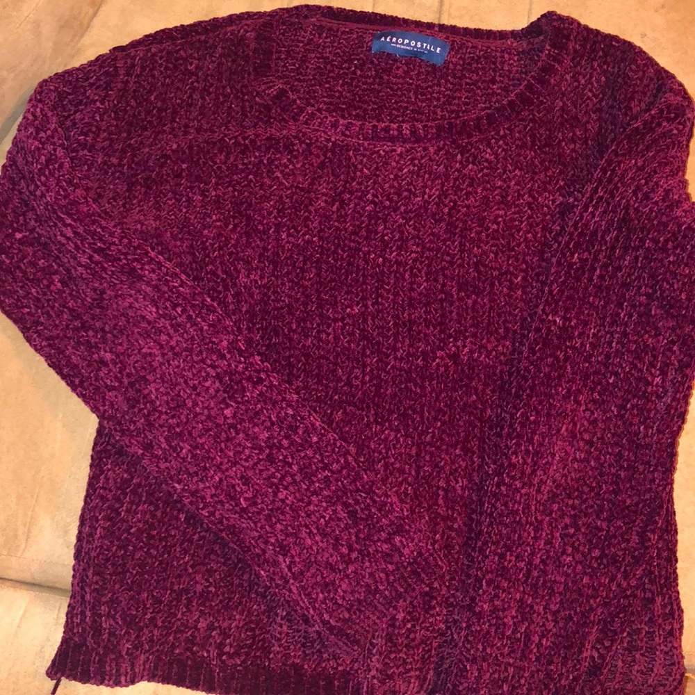 Soft long crop sweater